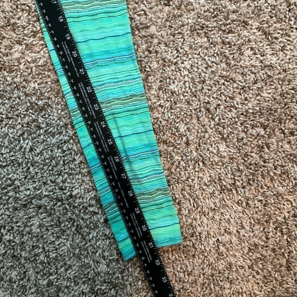 Lululemon Wunder Under Pant Space Dye Twist Dragonfly Naval Blue Green Sz 4 Rare - Picture 10 of 11